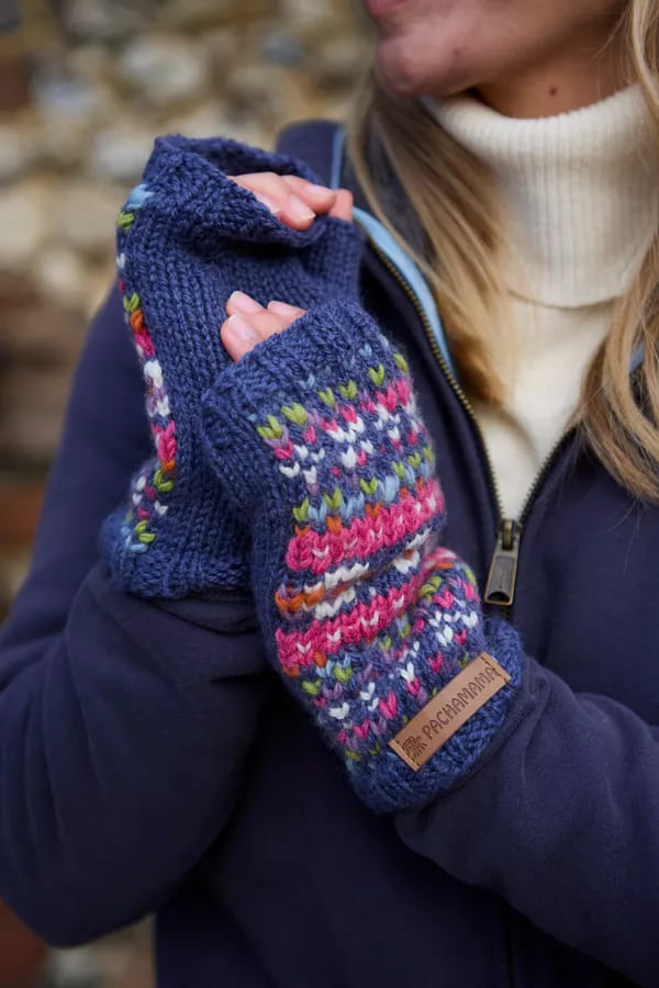 Killarney Handwarmer (Pure Merino)  Denim