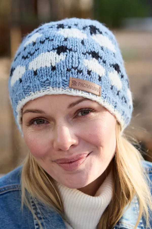 Merino Sheep Beanie Blue