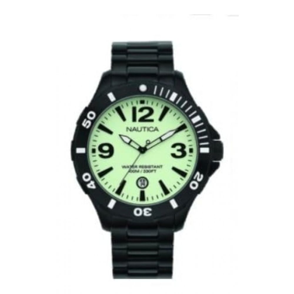 Stylish Black Stainless Steel Wristwatch
