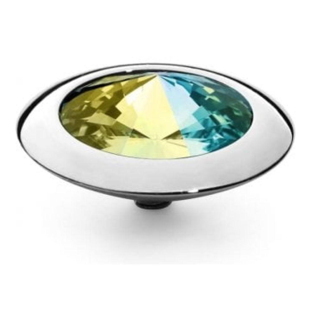 Famosa Silver 16mm Tondo Ring Top Aurora Boreale
