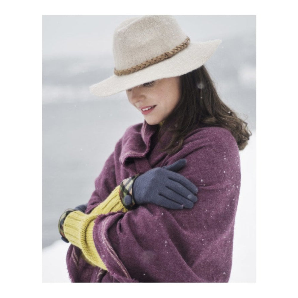 Heather Wool Gloves In Charcoal