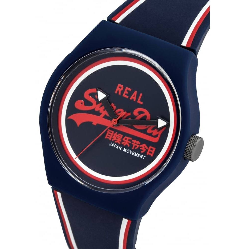 Urban' Navy Silicone Strap Watch With Navy Dial
