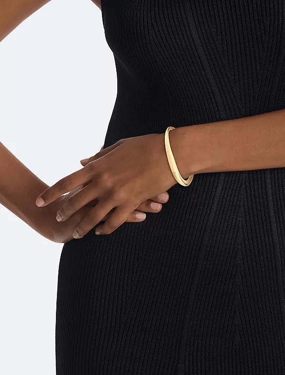 Gold Plated Curved Shape Bangle