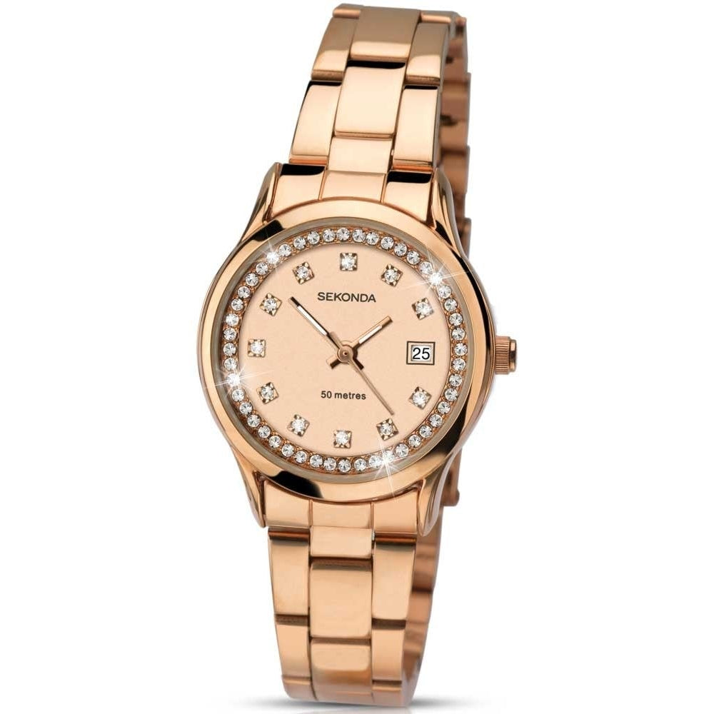 Ladies Rose Gold Plate Watch
