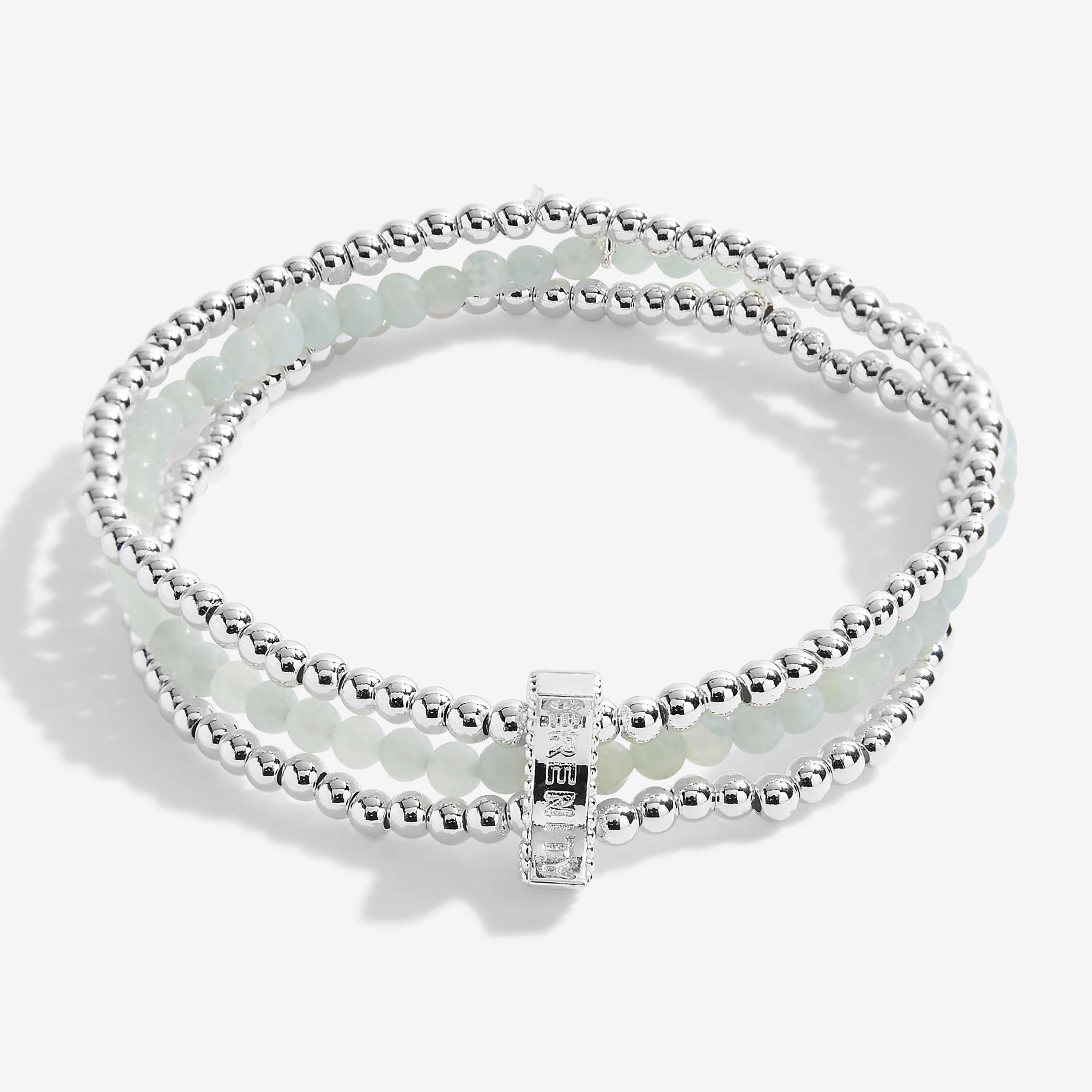 Wellness Stones | Silver | Amazonite Bracelet | 17.5cm Stretch