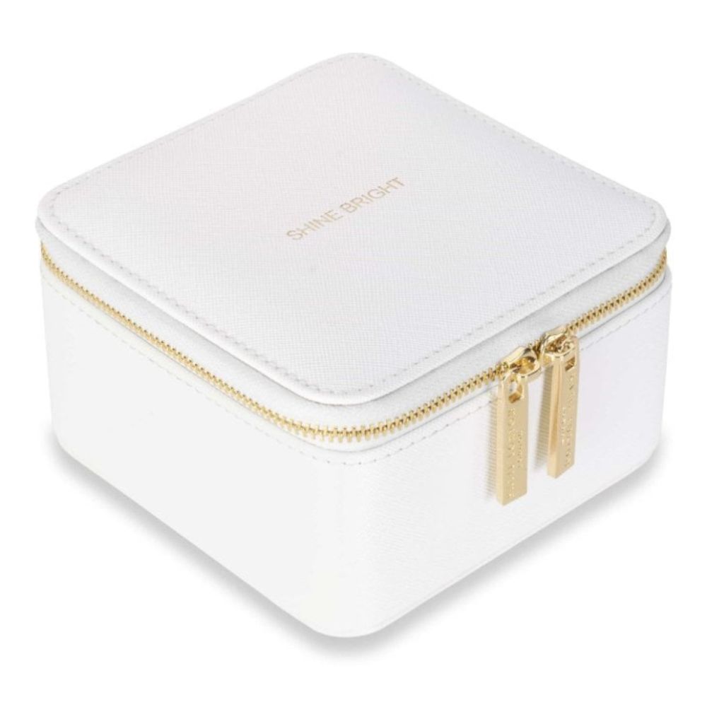 Square Jewellery Box - Shine Bright - White - 12x12x7cm