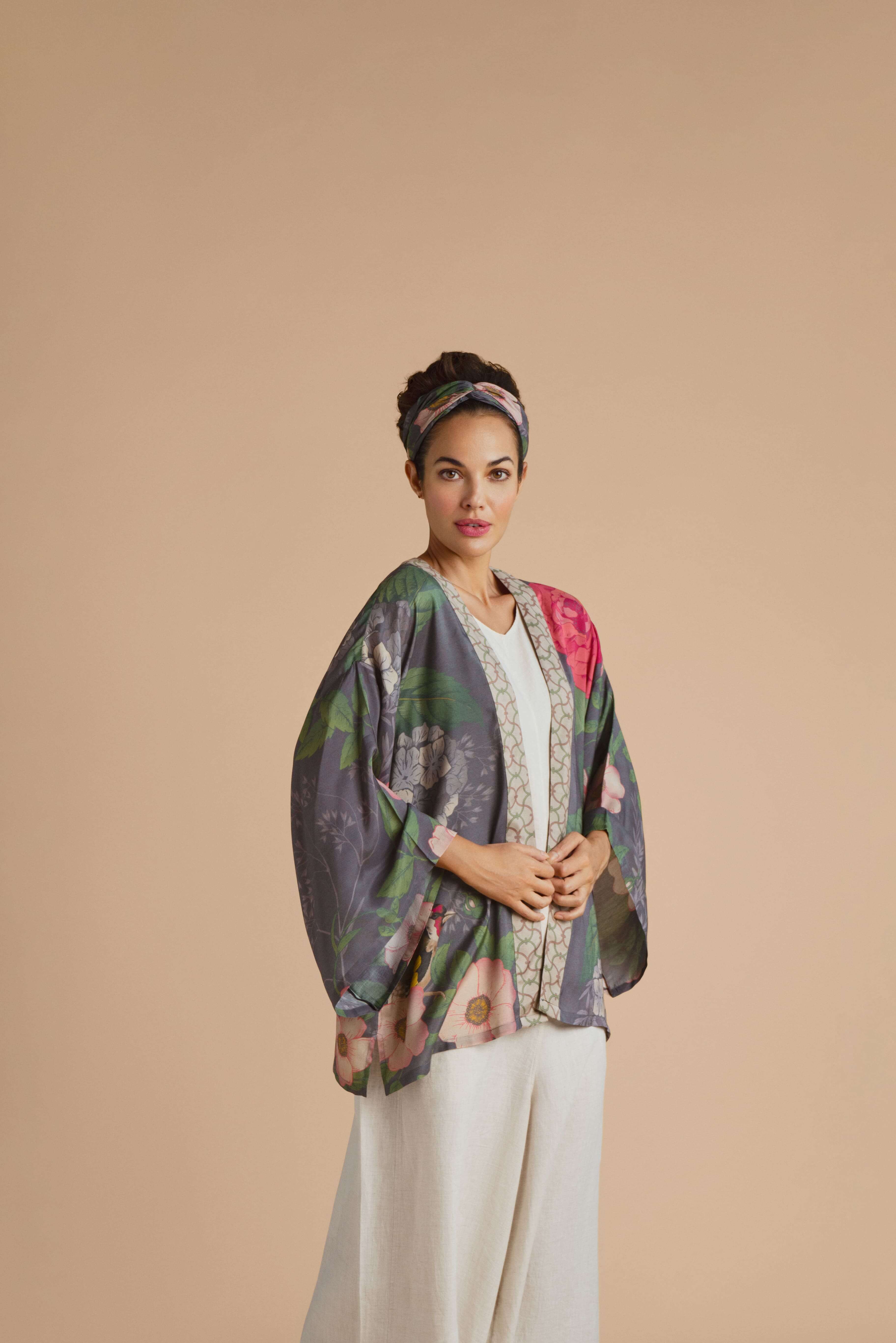 Hedgerow Kimono Jacket - Pewter