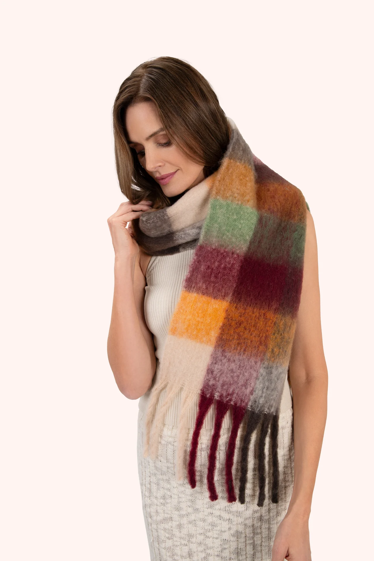 Molly Cosy Scarf In Russet Mix
