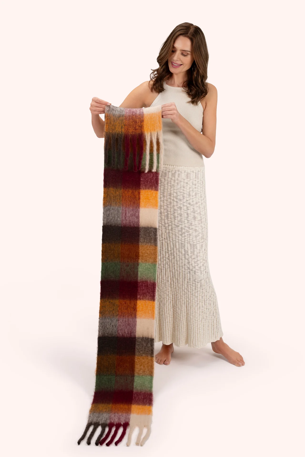 Molly Cosy Scarf In Russet Mix