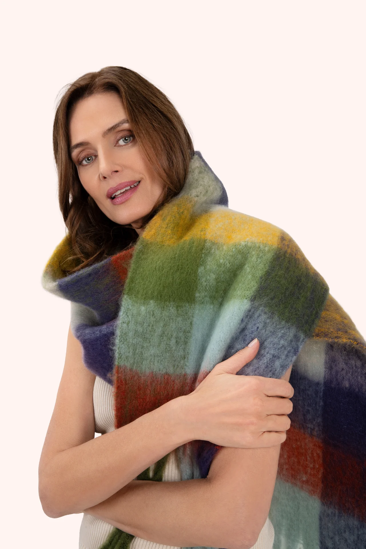 Molly Cosy Scarf In Navy Mix