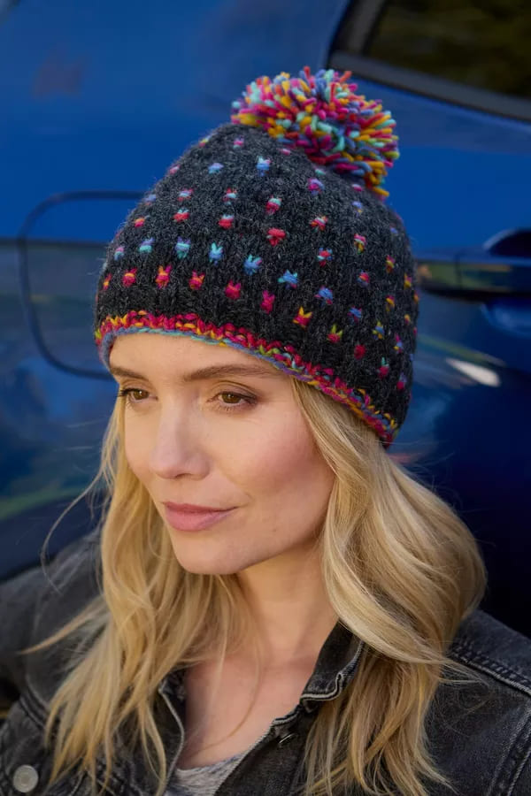 Mosaic Bobble Beanie