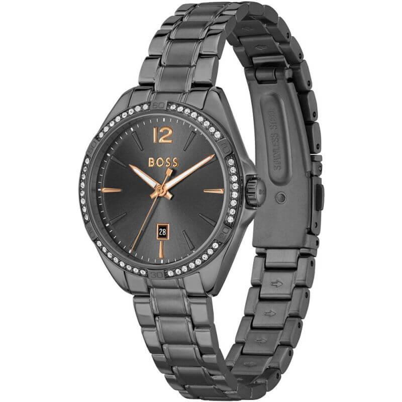 Felina Crystal Set Grey Bracelet Ladies Watch