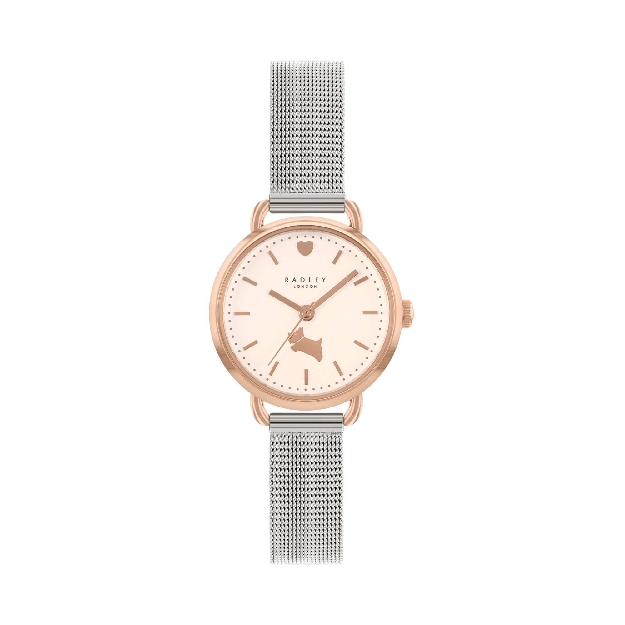Silver Mesh with Mini Open Shoulder Strap Watch