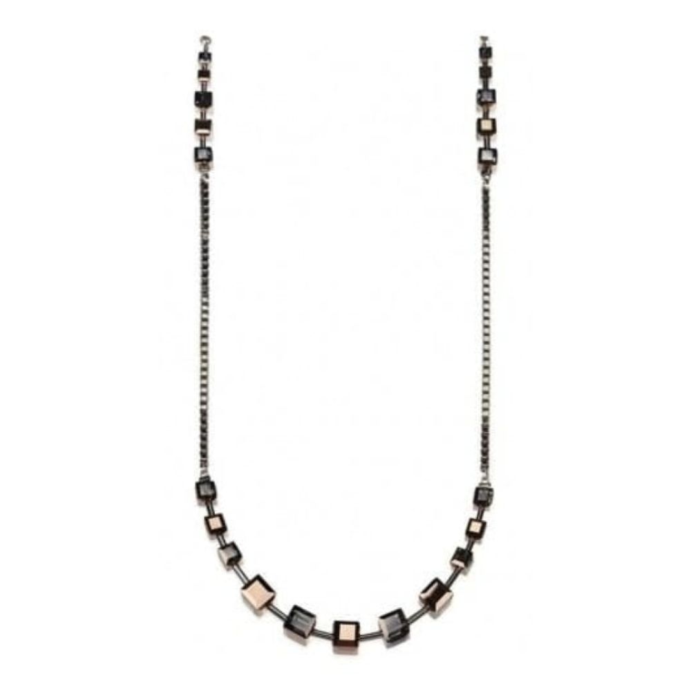 Ruthenium Aloyed Brass Necklace With Swarovski