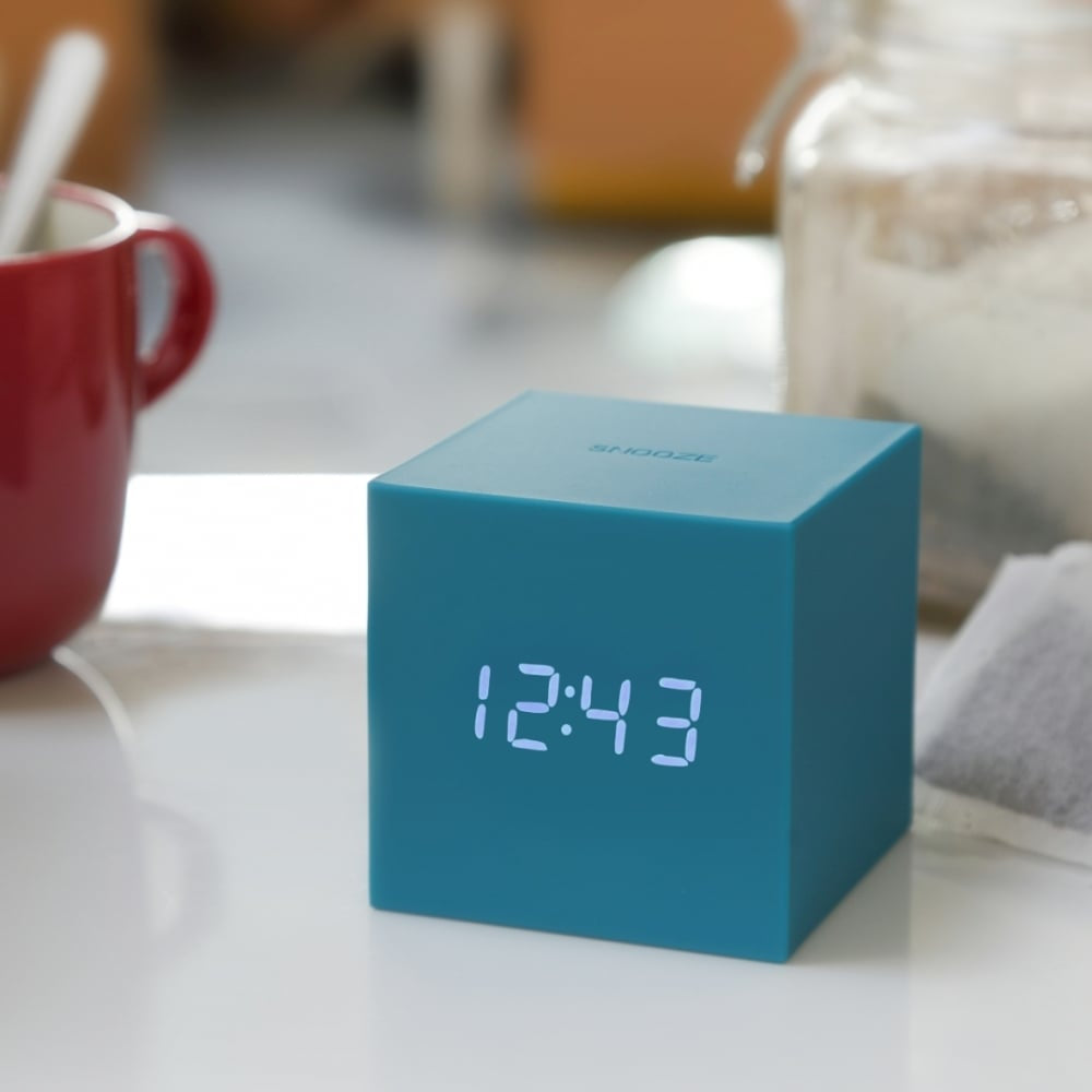 Gravity Cube Click Clock ������ Teal