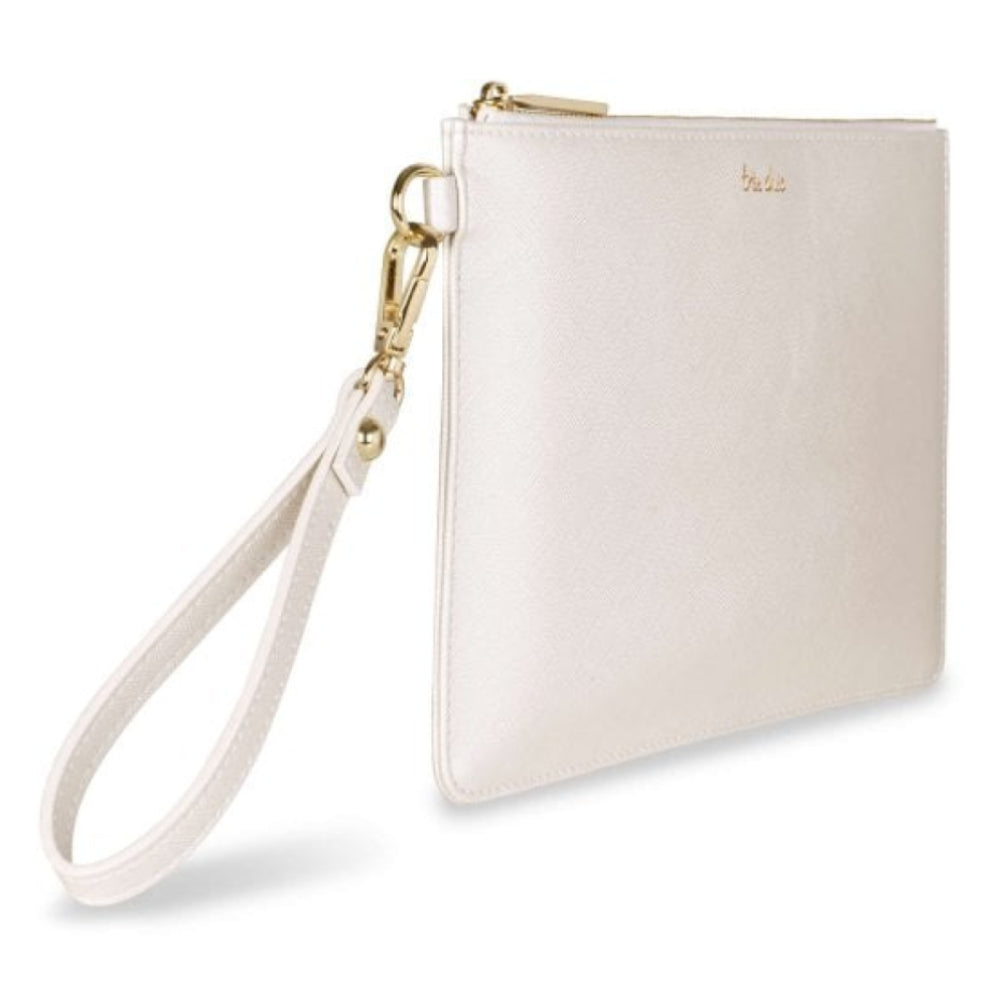Secret Message Pouch - Tres Chic - Metallic White - 16x24cm