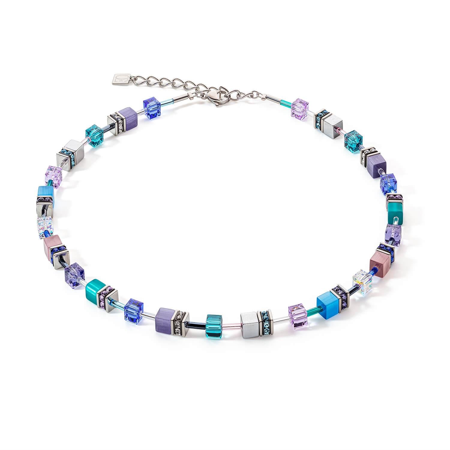 Turquoise-Purple GeoCUBE Iconic Necklace