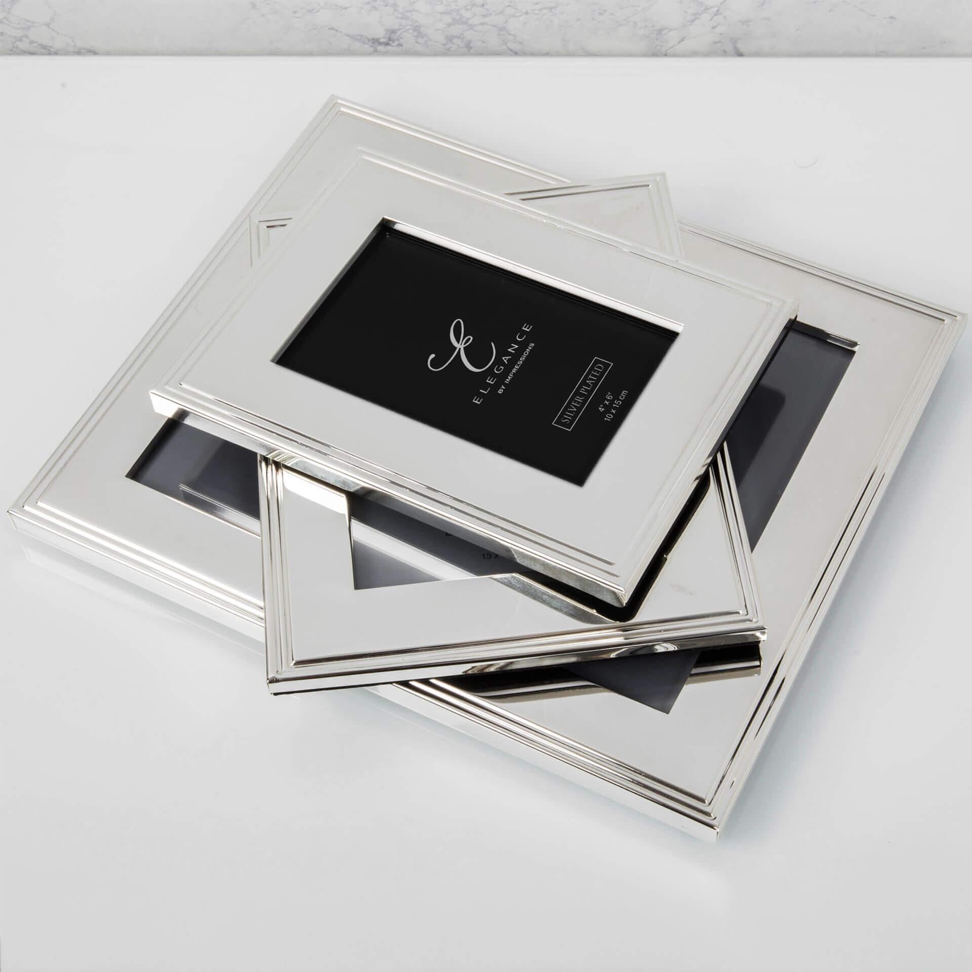 Elegance Silver Plated Rib Edge Frame 8" x 10"