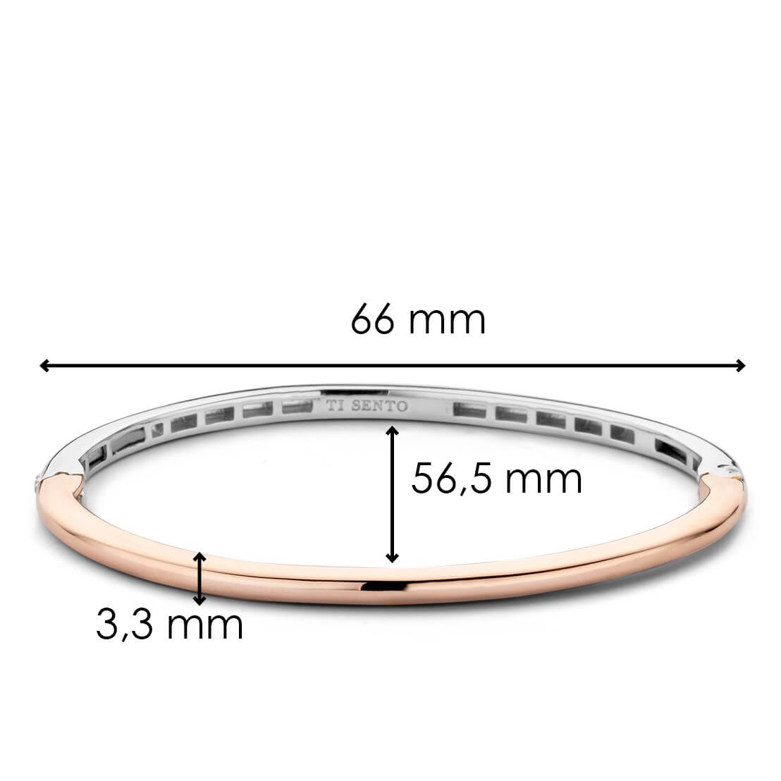 Silver & Rose Gold Plated Bangle