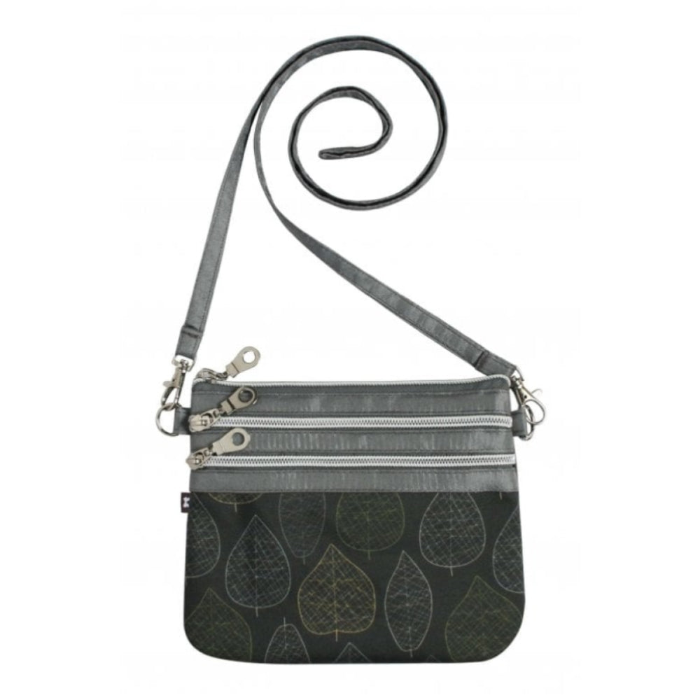 Autumn Leaf Oil Cloth 3 Zip Pouch