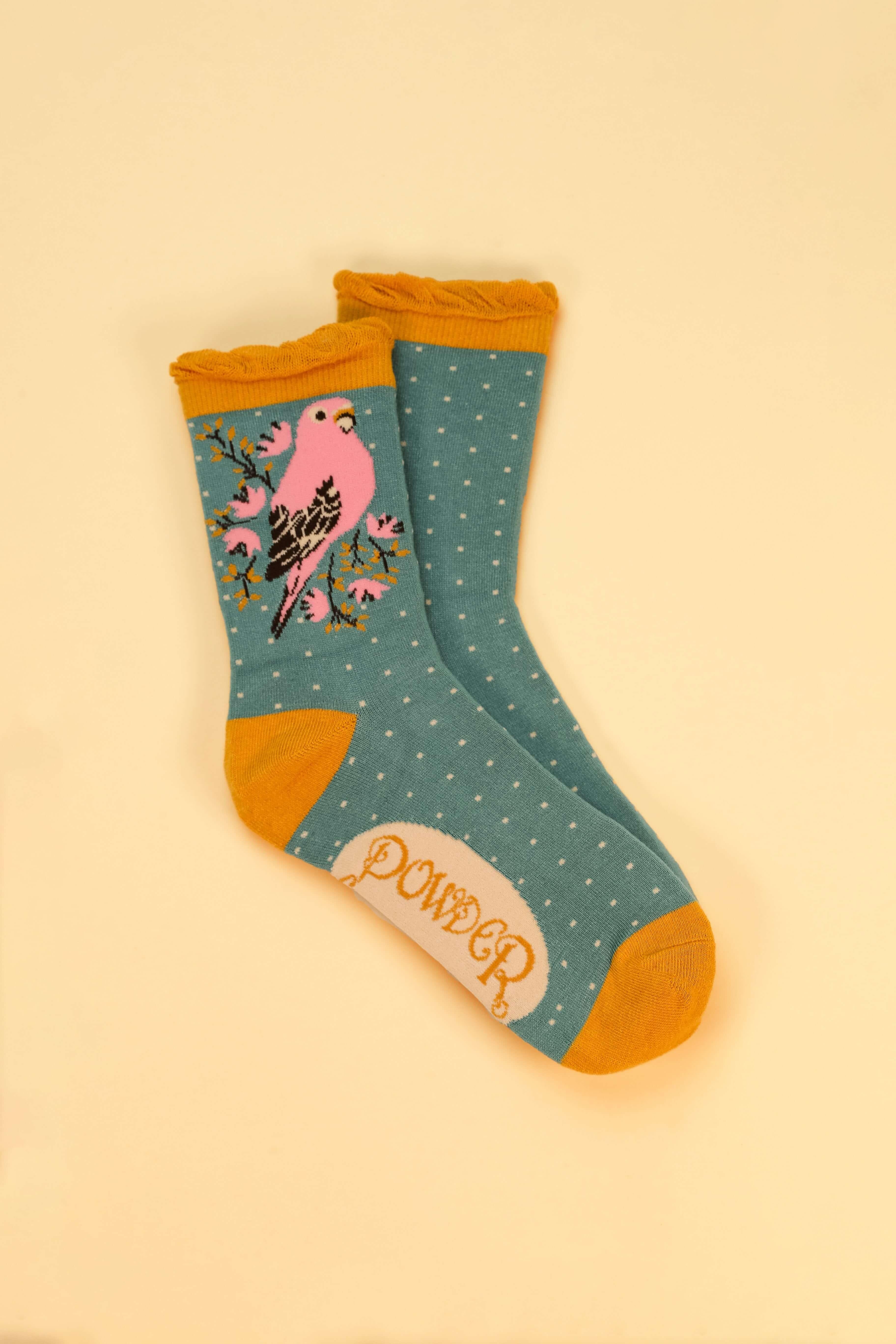 Budgie Ankle Socks - Teal
