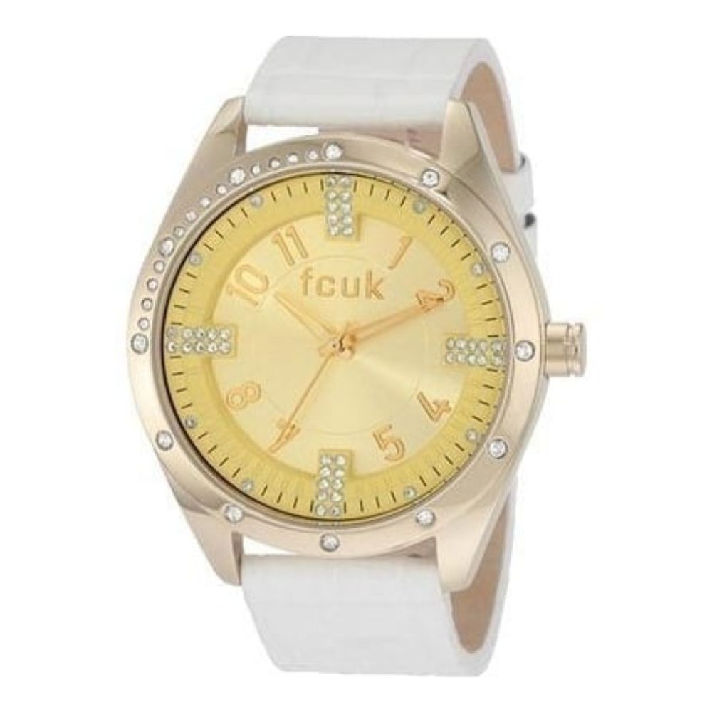 Ladies Quartz Analogue Wristwatch With Stone Set Bezel And Dial