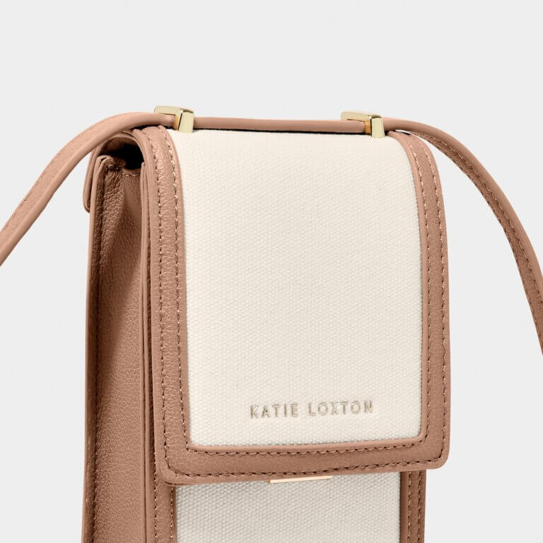 Amalfi Canvas Cell Bag Off White / Soft Tan