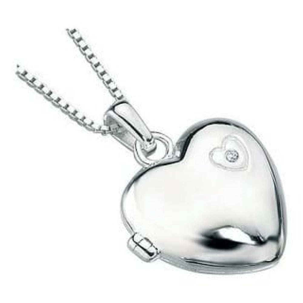 Girls Sterling Silver Heart Keepsake Locket