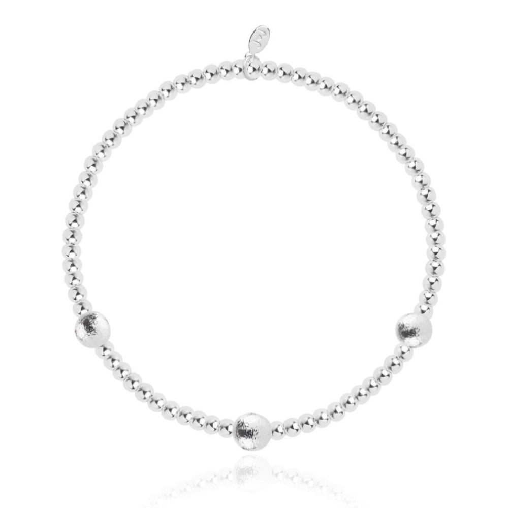 Occasion Gift Box - Live Love Sparkle - x3 Stacking Bracelets - Silver - 17.5cm Adjustable