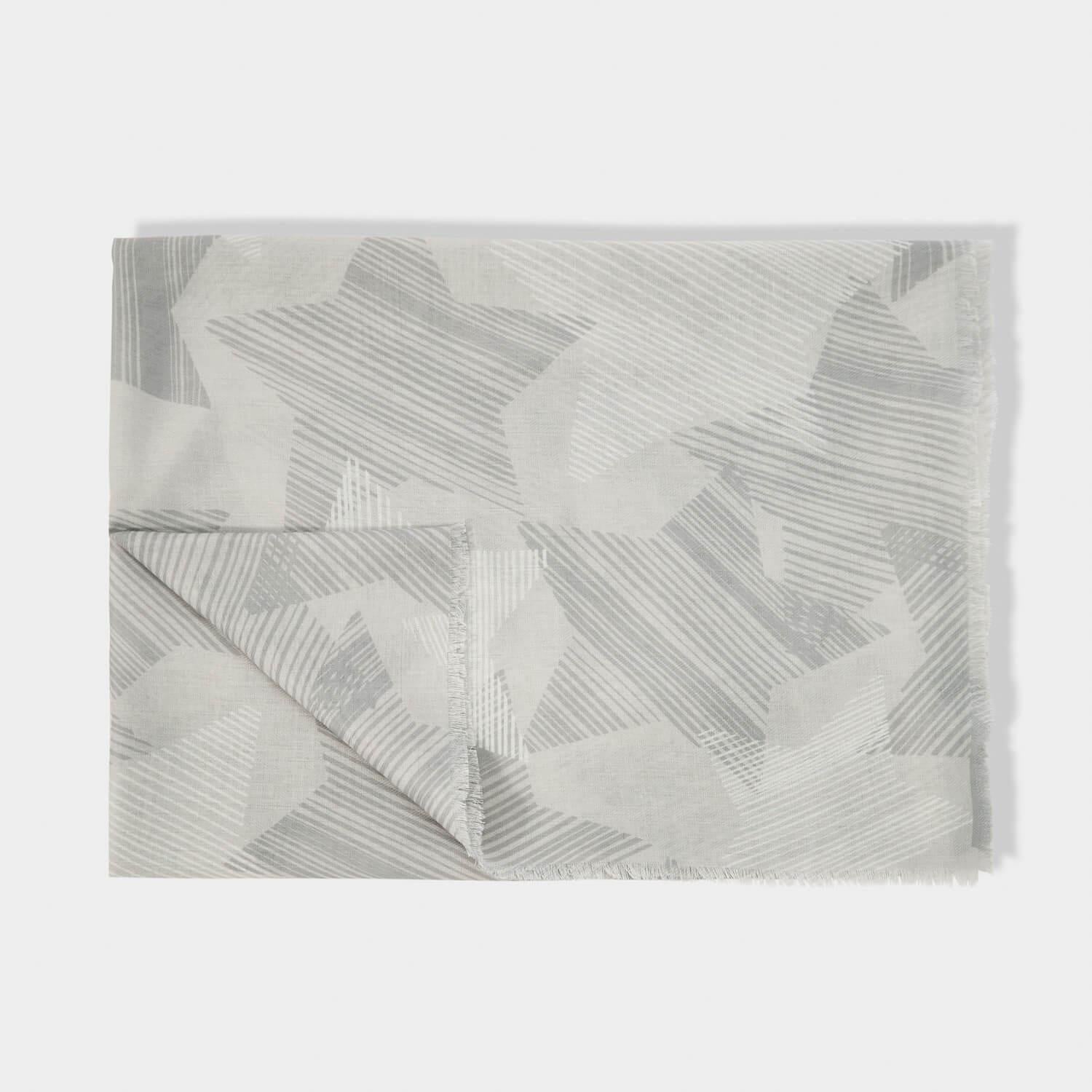 Line Star Scarf in Cool Grey