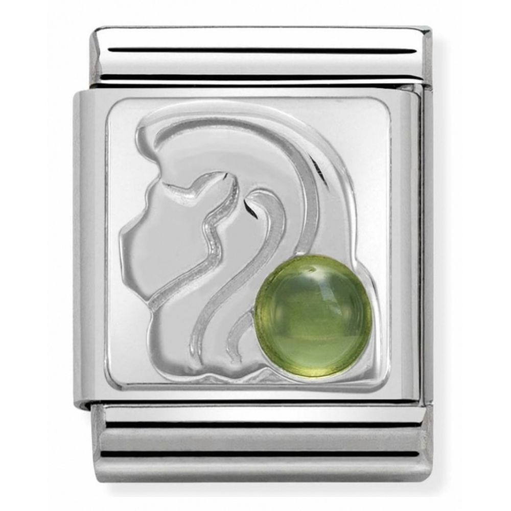 Zodiac Composable Big Stainless Steel, Sterling Silver & Gemstone Leo Charm