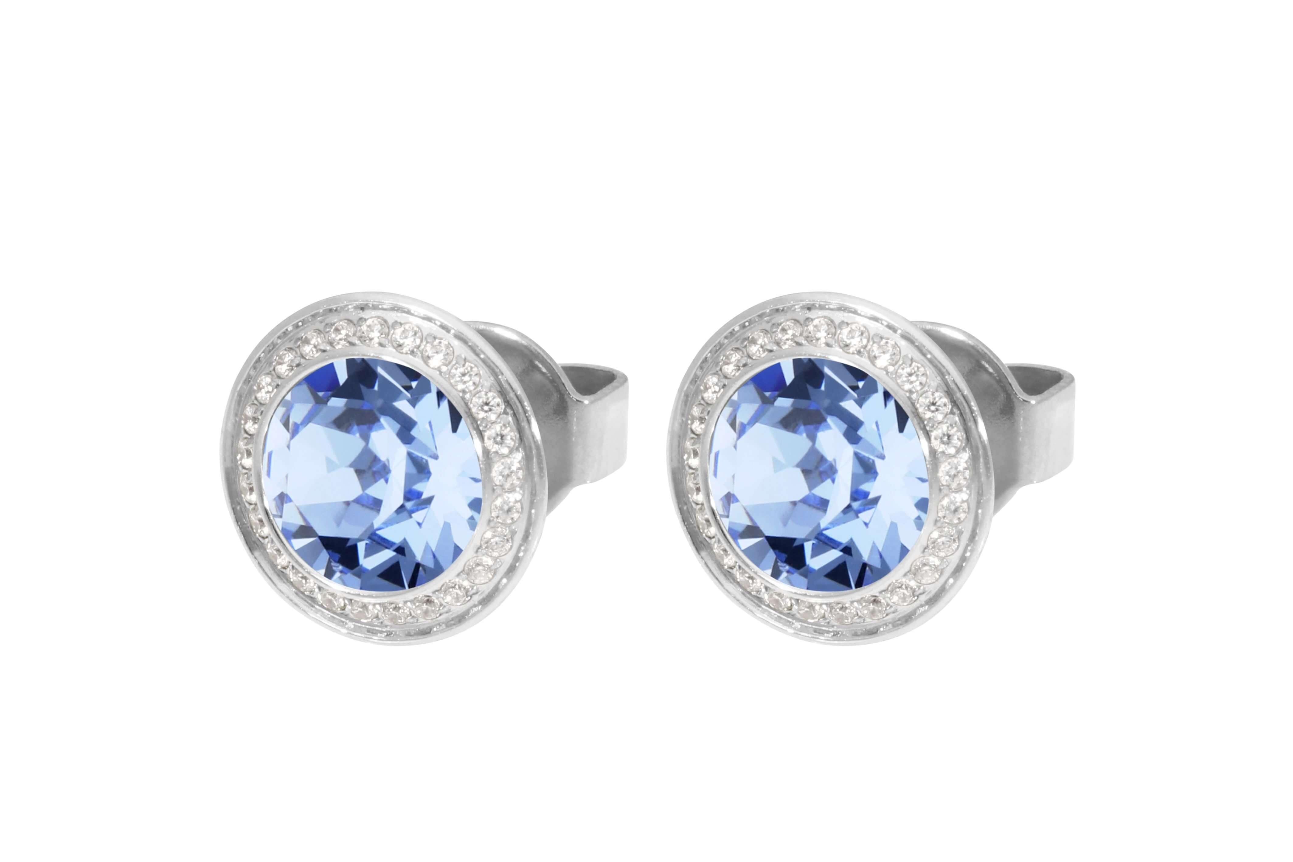 TONDO Deluxe (S/P) 9mm Light Sapphire Stud