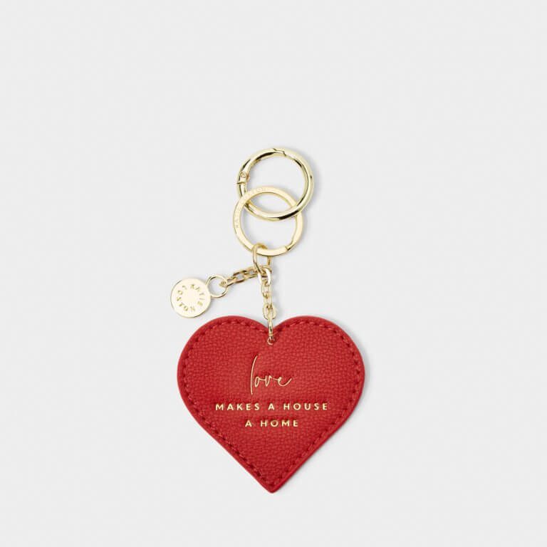 Chain Keyring | Love Makes A House A Home | Red