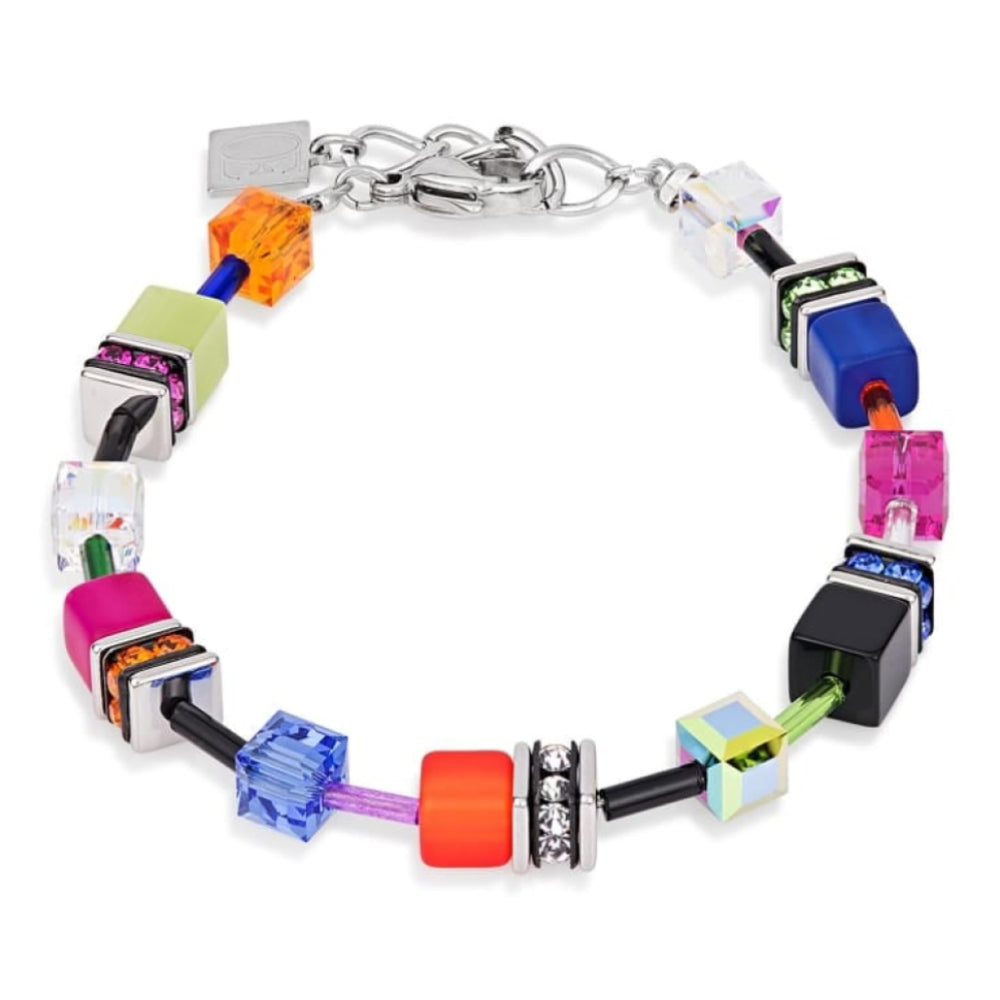 Ladies' Multicoloured Geo Cube Bracelet