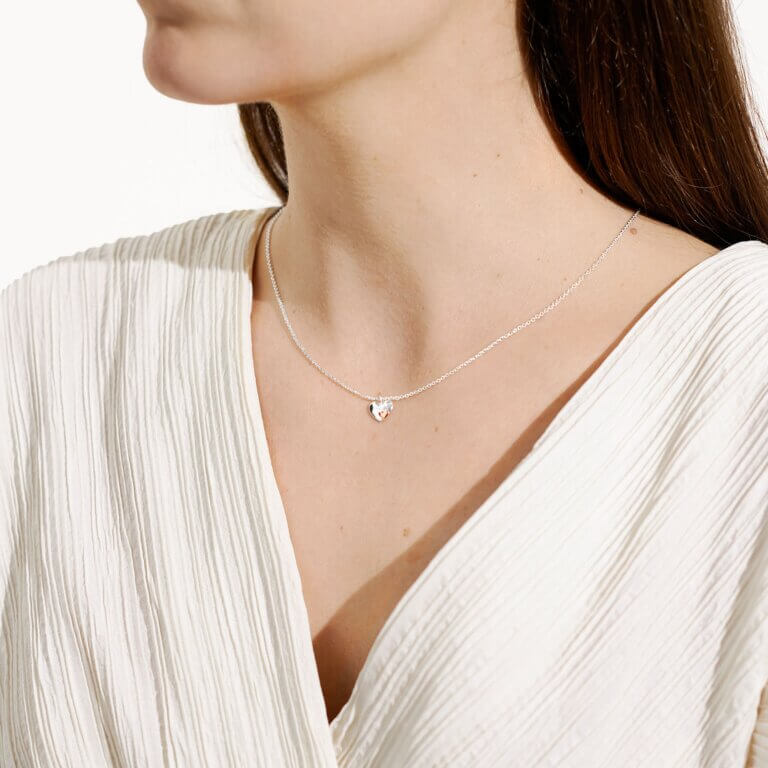 A Little | Mummy To Be | Silver And Rose Gold | Necklace | 46cm + 5cm Extender