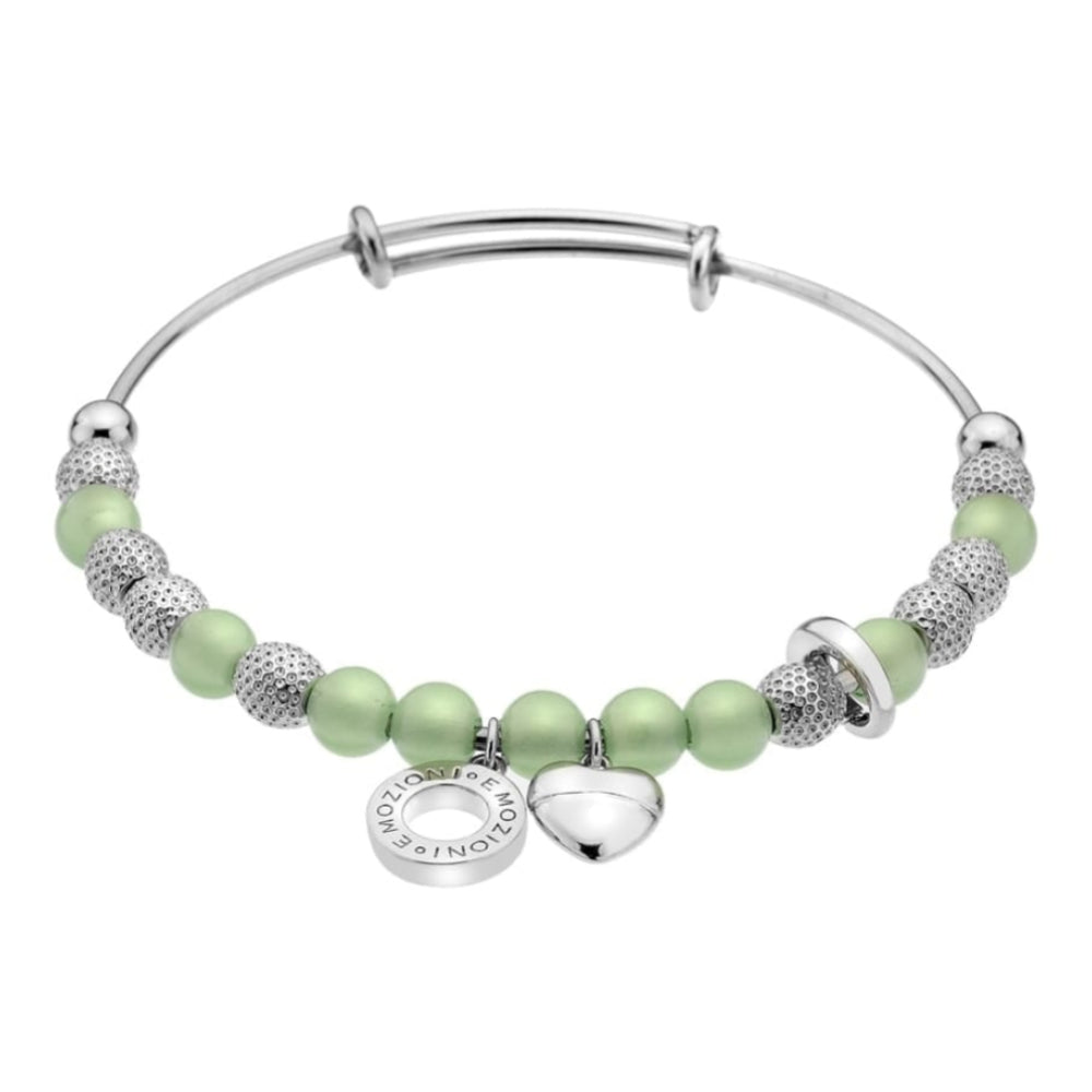 Emozioni Silver Plate Ula Bangle - Sage