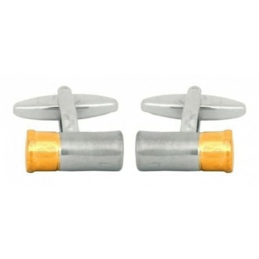 Gun Cartridge Two Tone Cufflinks
