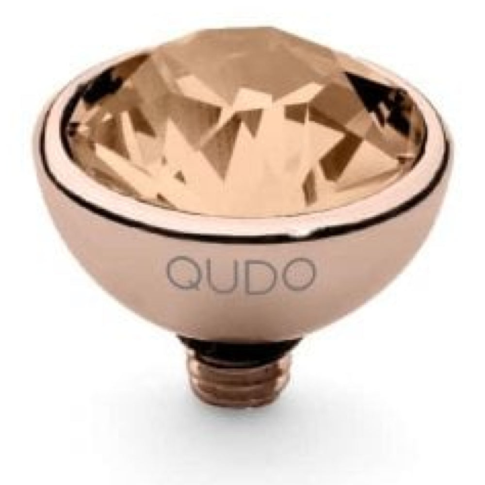 Famosa Rose Gold 10mm Bottone Ring Top Light Peach