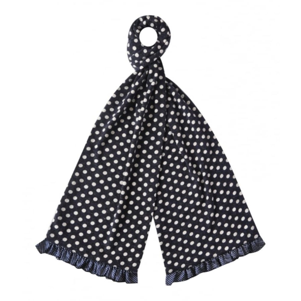 Navy Jersey Spot Scarf