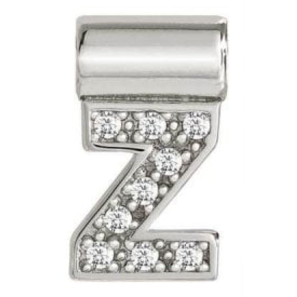 Seimia Silver Cubic Zirconia Letter Z Charm