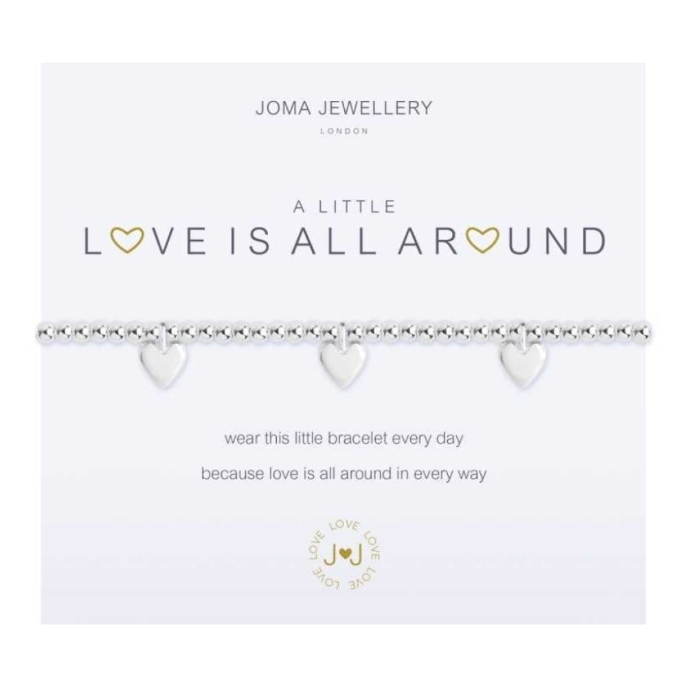 A Little | Love Is All Around | Silver | Bracelet | 17.5cm Stretch