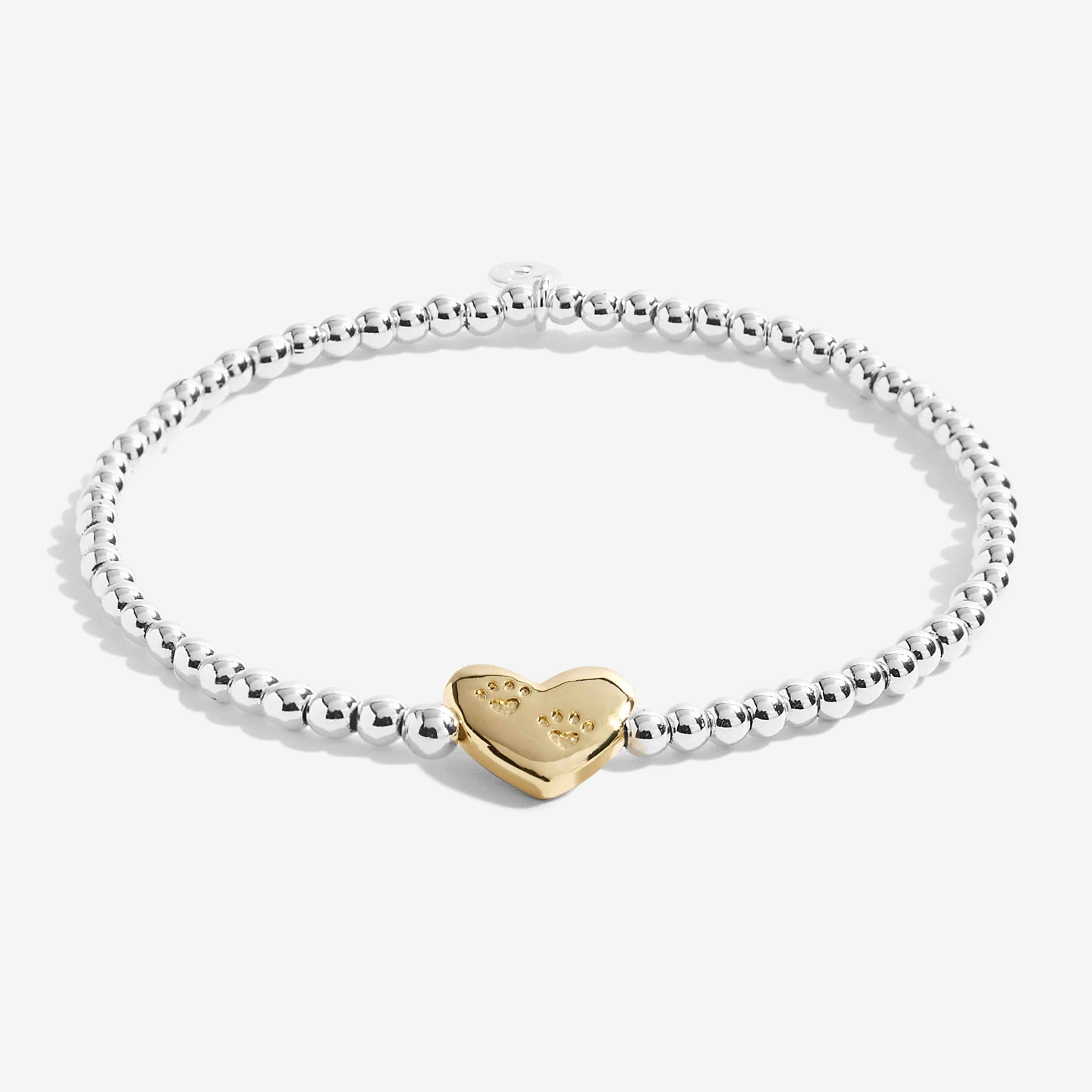 Beautifully Boxed A Littles | Pets Leave Pawprints On Our Hearts | Silver | Bracelet | 17.5cm Stretch