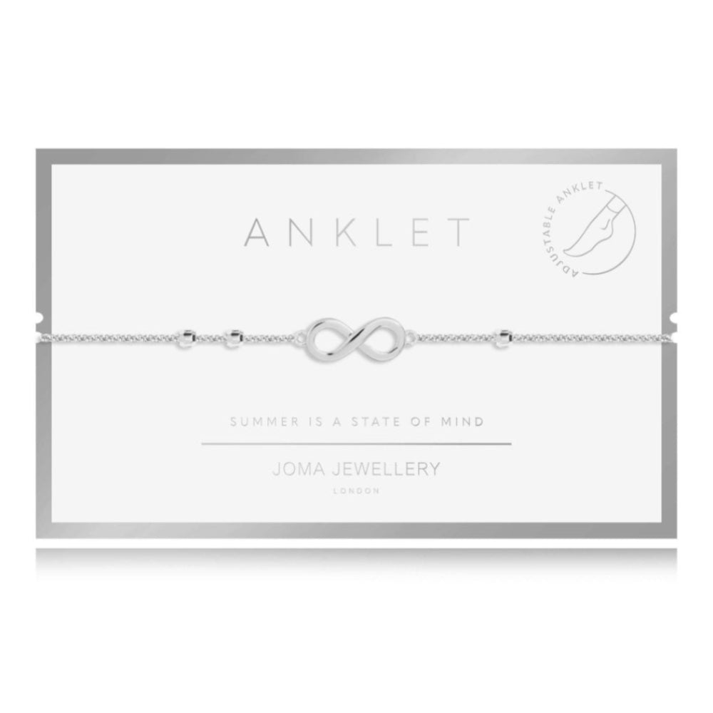 Anklet | Silver Infinity | 26cm Total Length