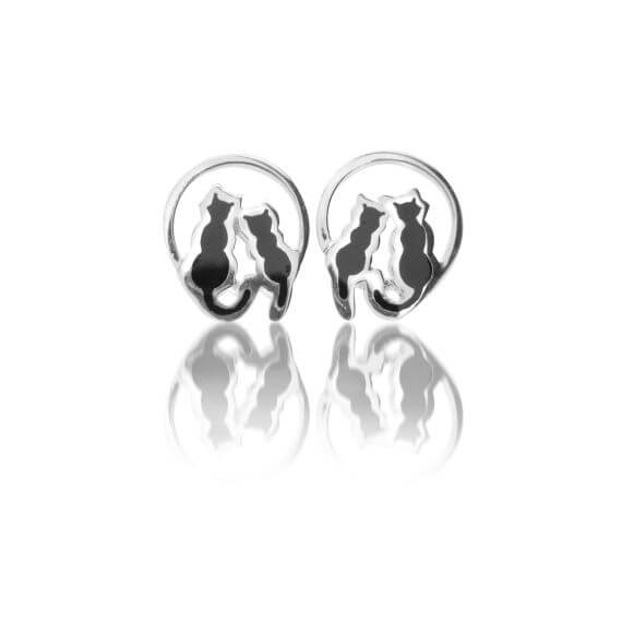 Moonlight Cat Studs Earrings