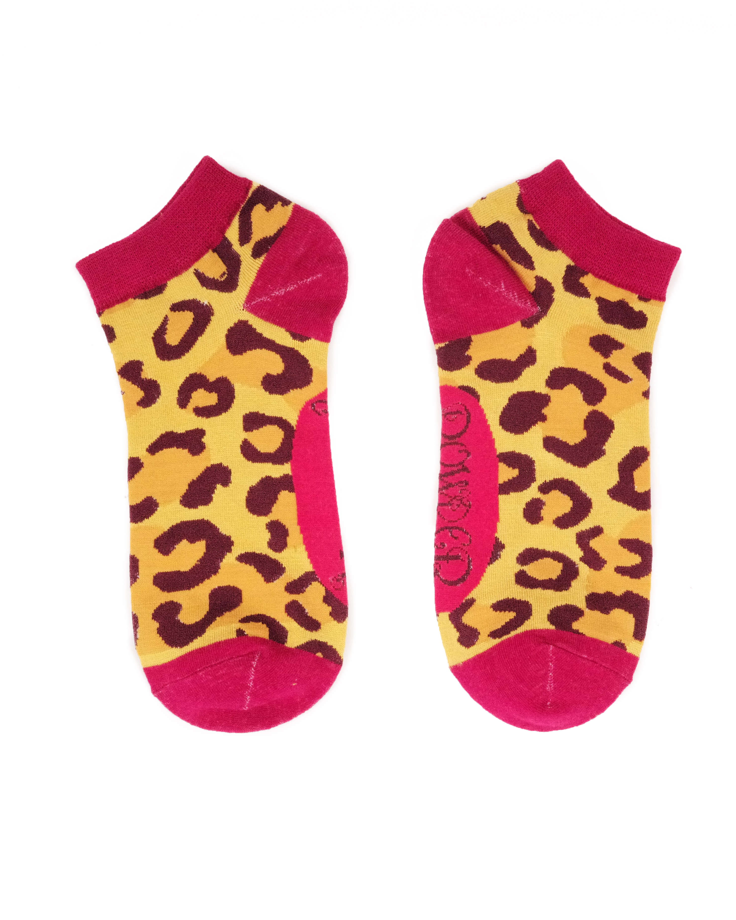 Ladies Trainer Socks Leopard Print