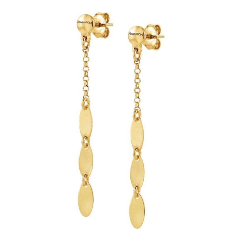 Armonie Earrings 925 Silver (Pendants) (011_Yellow Gold Oval)