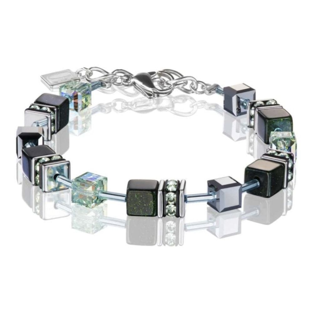 Geo Cube Dark Green Bracelet