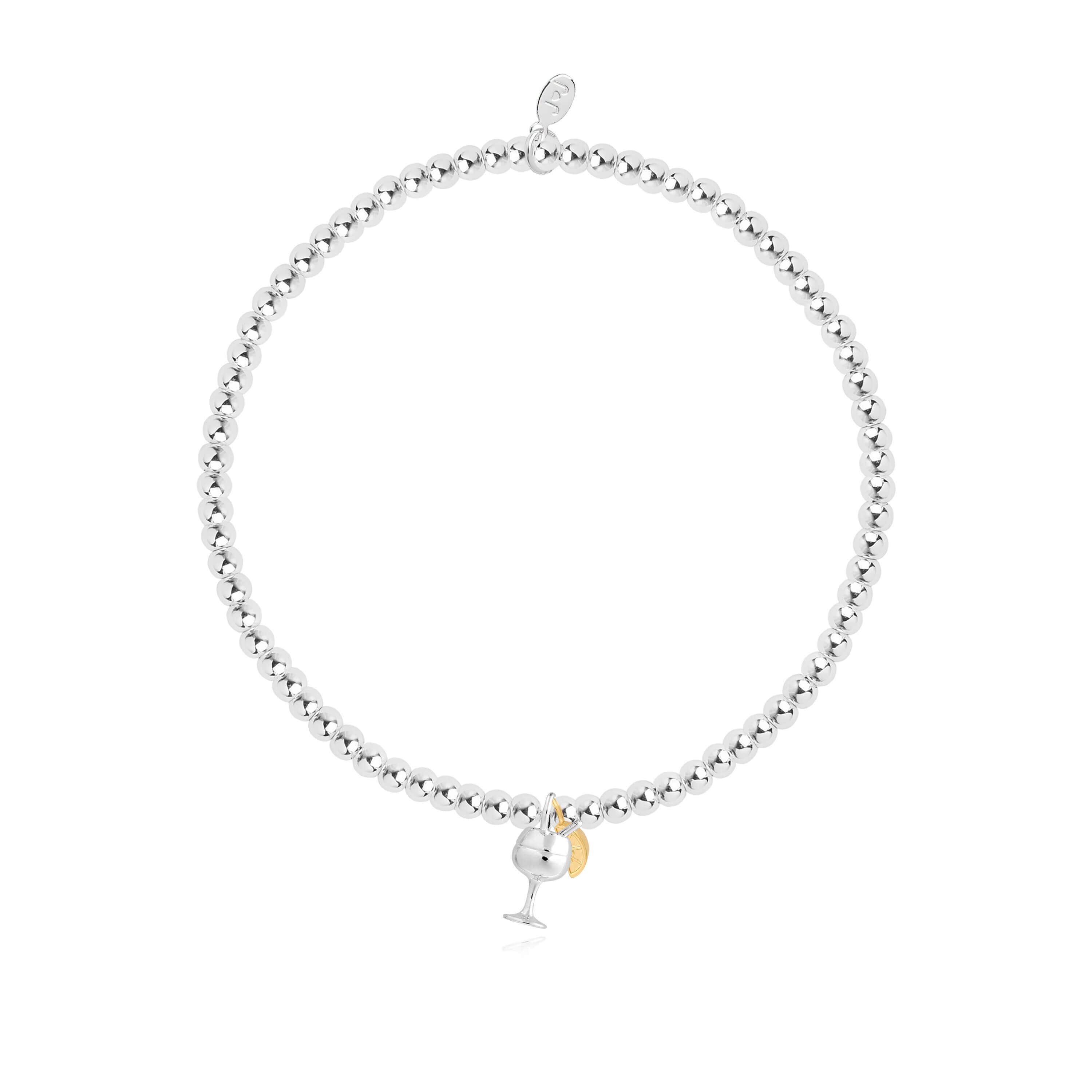 A Little | When Life Gives You Lemons Grab A G&T | Silver | Bracelet | 17.5cm Stretch
