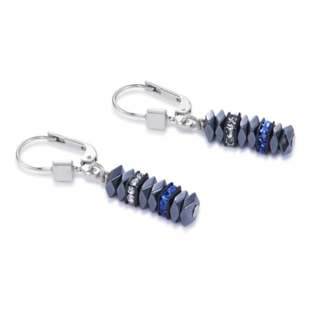 Geo Cube Multicolour Crystals Fancy Pierced Earrings
