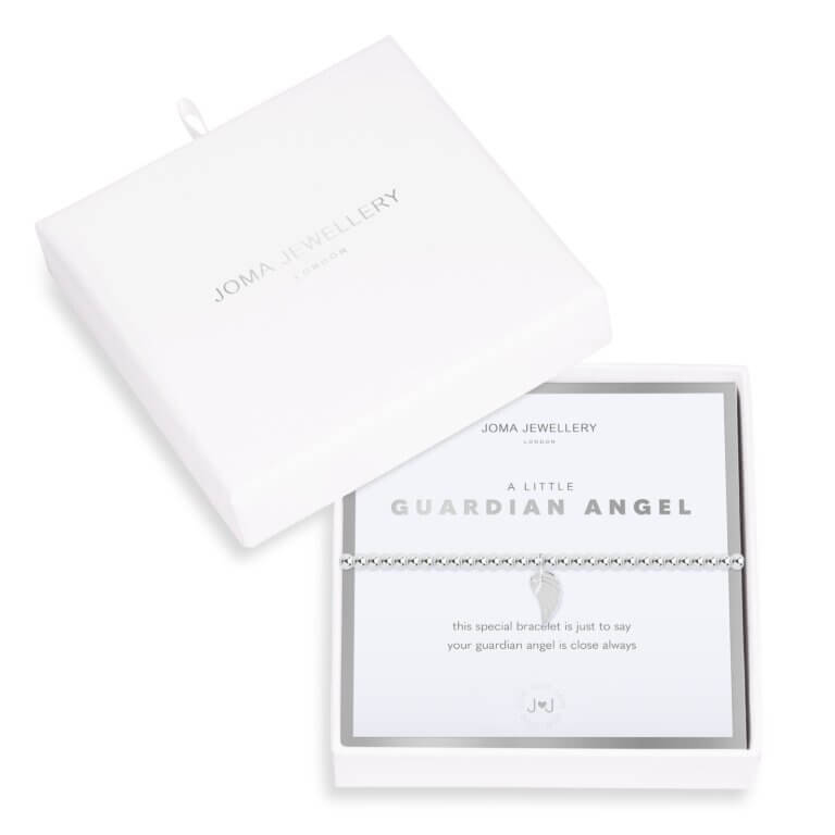 Beautifully Boxed A Littles | Guardian Angel | Silver | Bracelet | 17.5cm Stretch